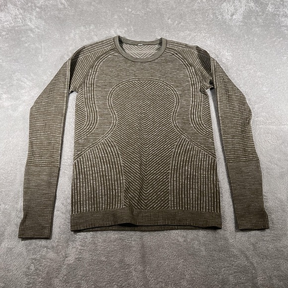 lululemon athletica Tops - Lululemon Restless Pullover Womens 10 Green Long Sleeve Thumbholes Mid Layer